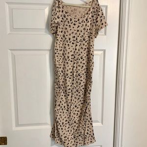 Leopard Fitted Maternity Dress